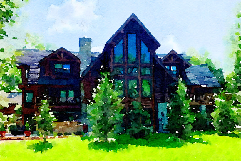 Cabin Photo to Artwork