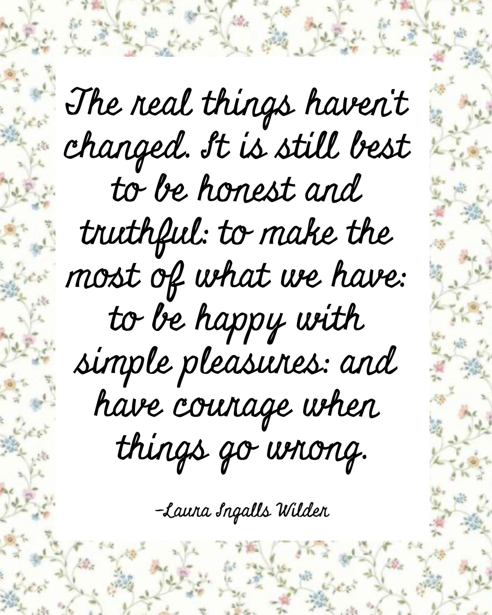 Laura Ingalls Wilder Quotes Free Printables ~ White Arrows Home
