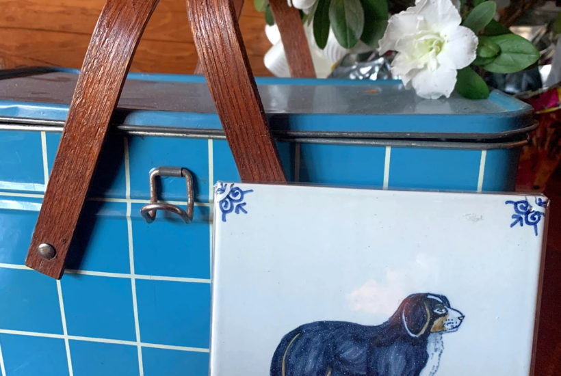DIY Dog Leash Holder- Dutch Tile