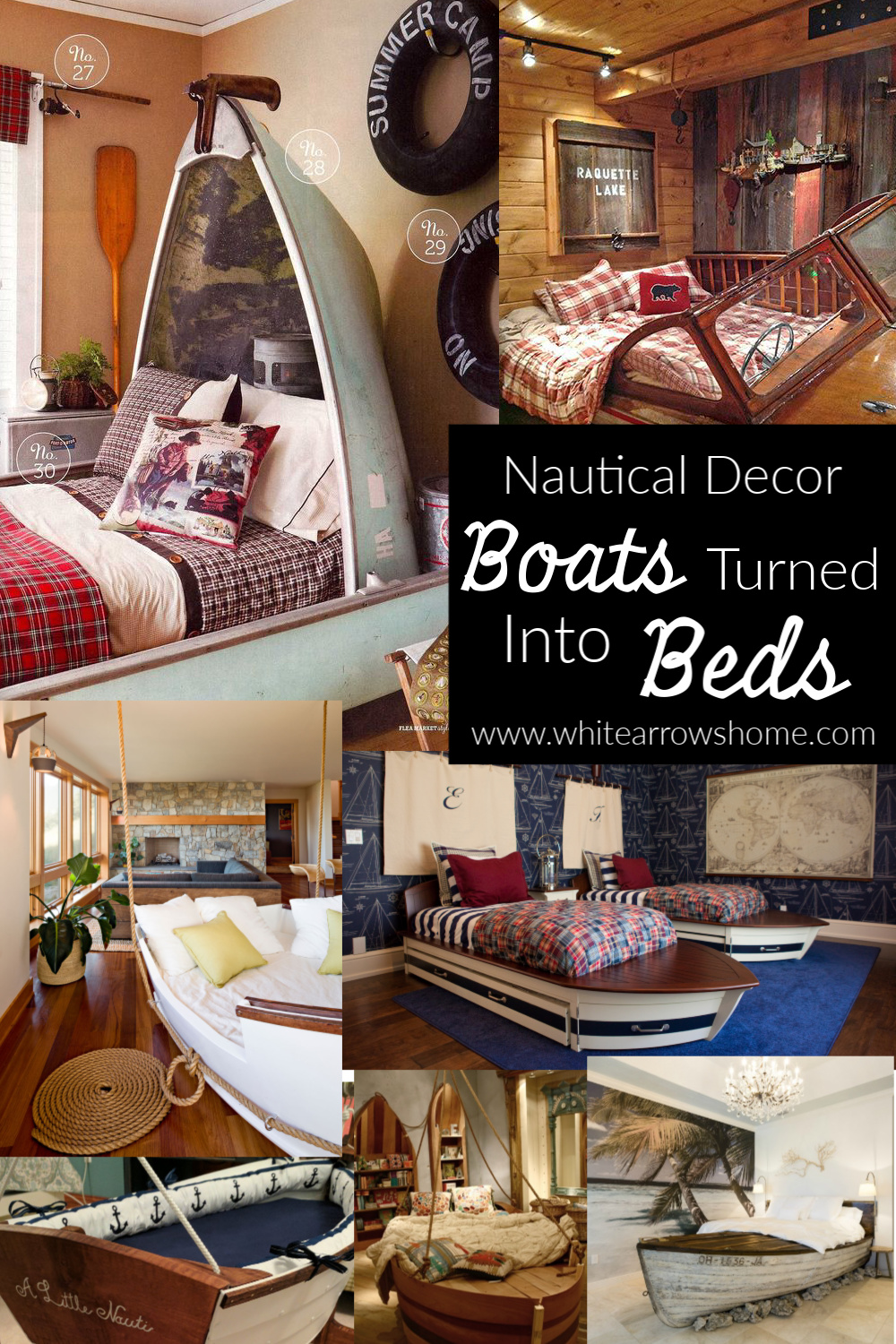 Nautical Decor- Boats into Beds ~ White Arrows Home
