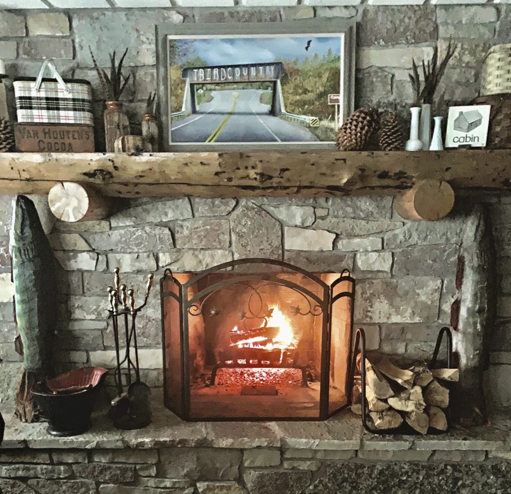 rustic wooden fireplace mantel designs