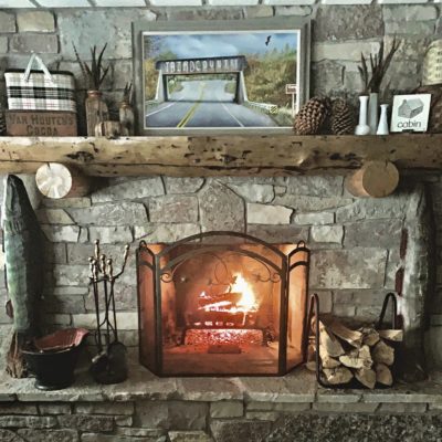 Rustic Fireplace Mantel Decor