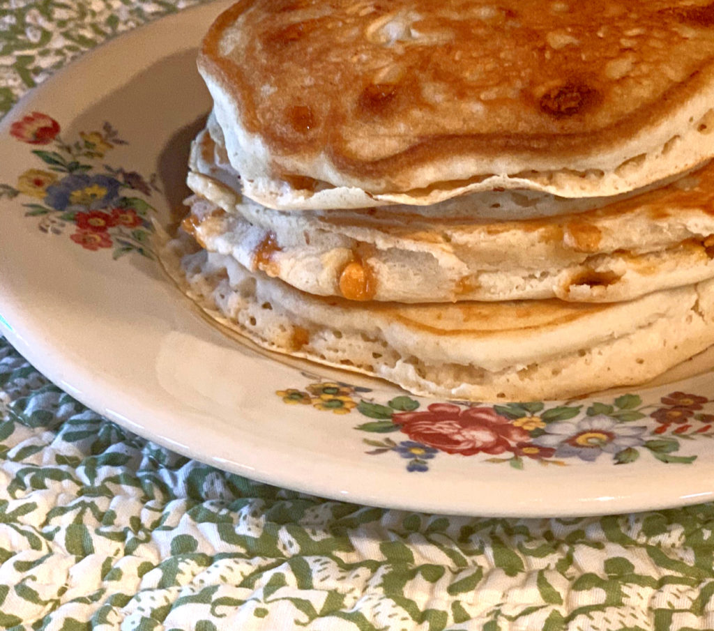 Pancake Recipe- Almond Butterscotch ~ White Arrows Home