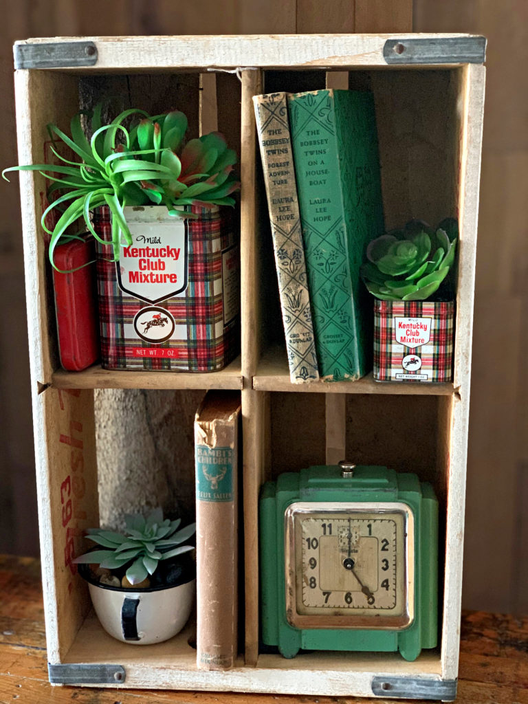 Soda Crate Shelf, Succulents