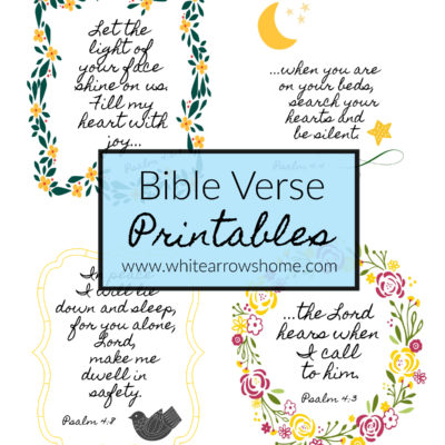 Pretty Bible Verse Printables- Psalm 4