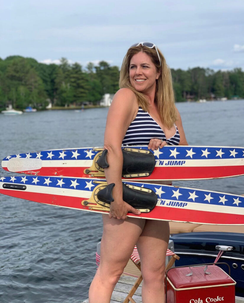 Land's End Bikini and Vintage Water Skis