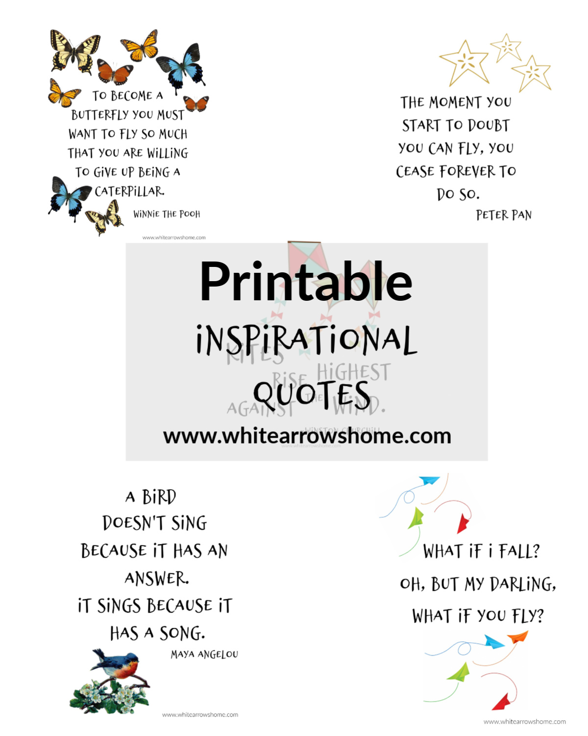 printable inspirational quotes 2 1 white arrows home