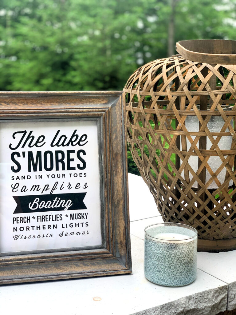 Framed lake Life print