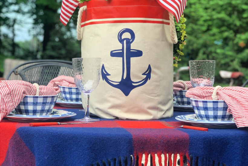 lake house decor flower pot