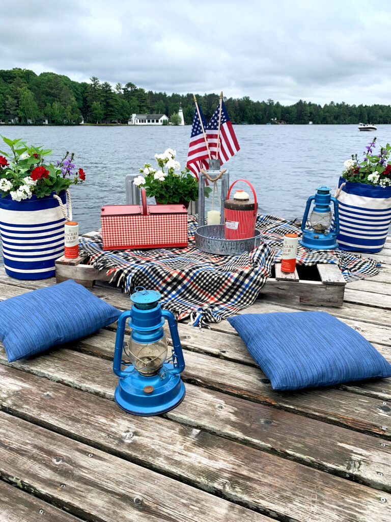 picnic on the lake dock