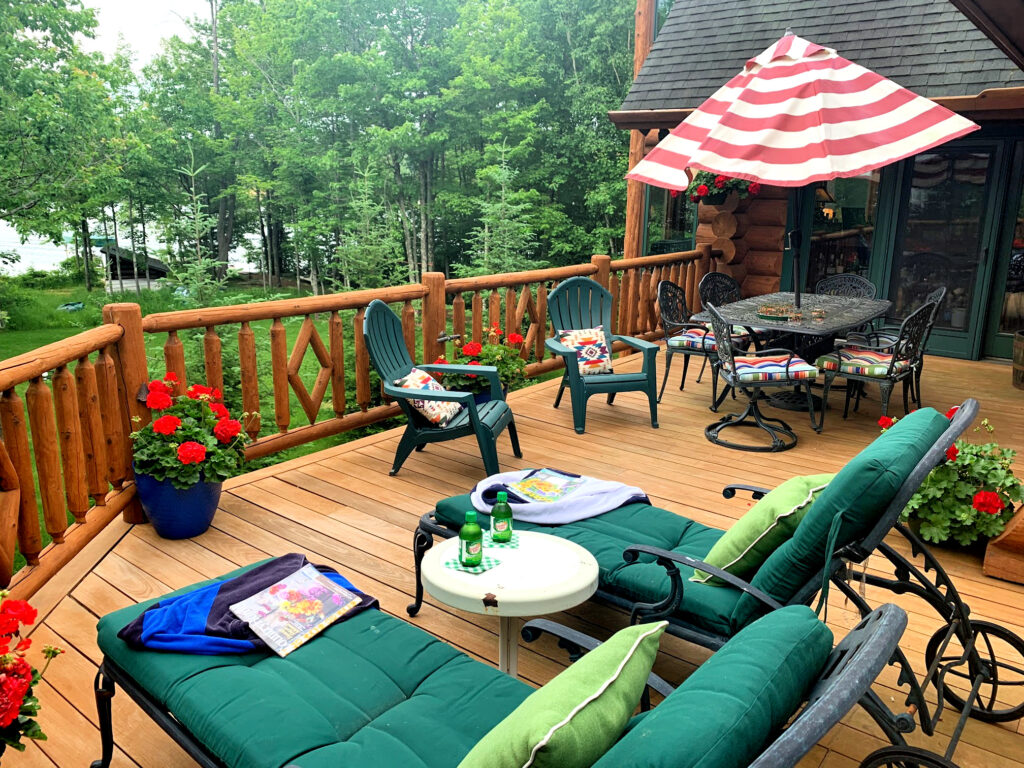 Cabin back porch