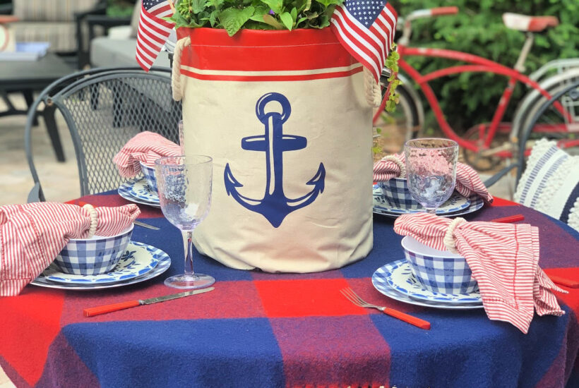 Red, White and Blue Table