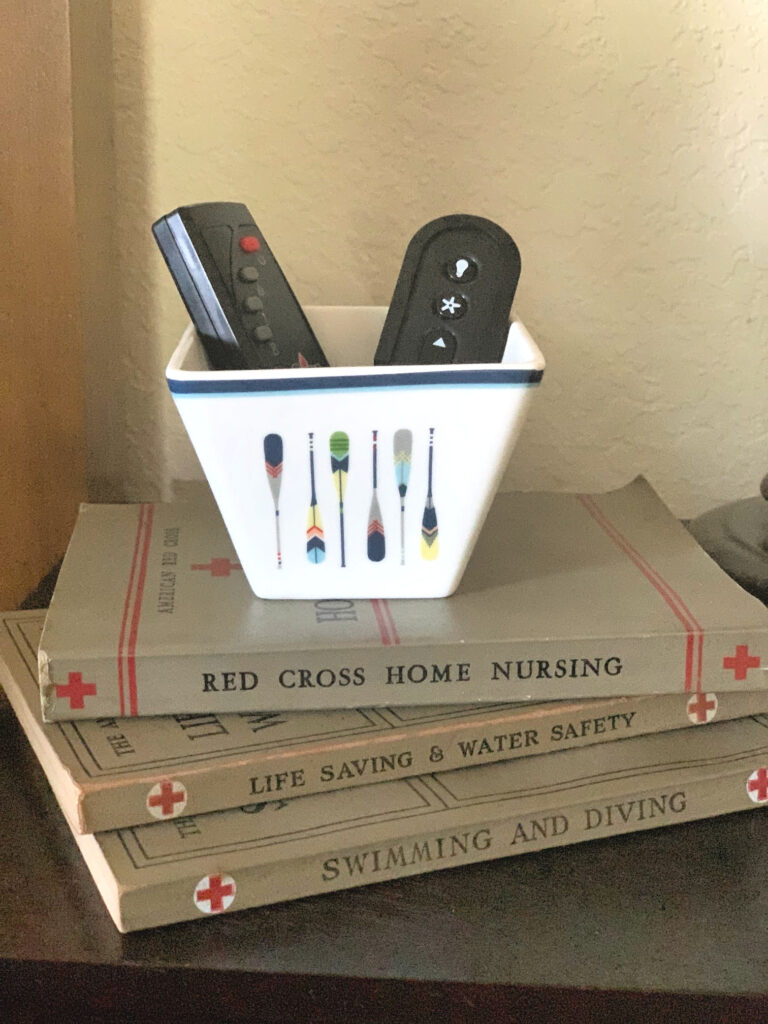 Lifesaving books, Red Croos and Paddle Dish