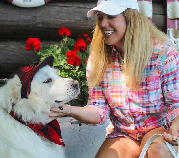 Stormy Kromer dog cap and bandana