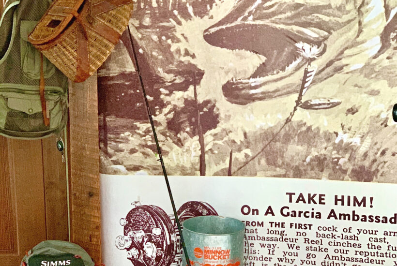 Lakehouse fishing mural