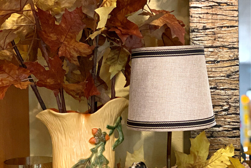 Fall Decor Dog Lamp