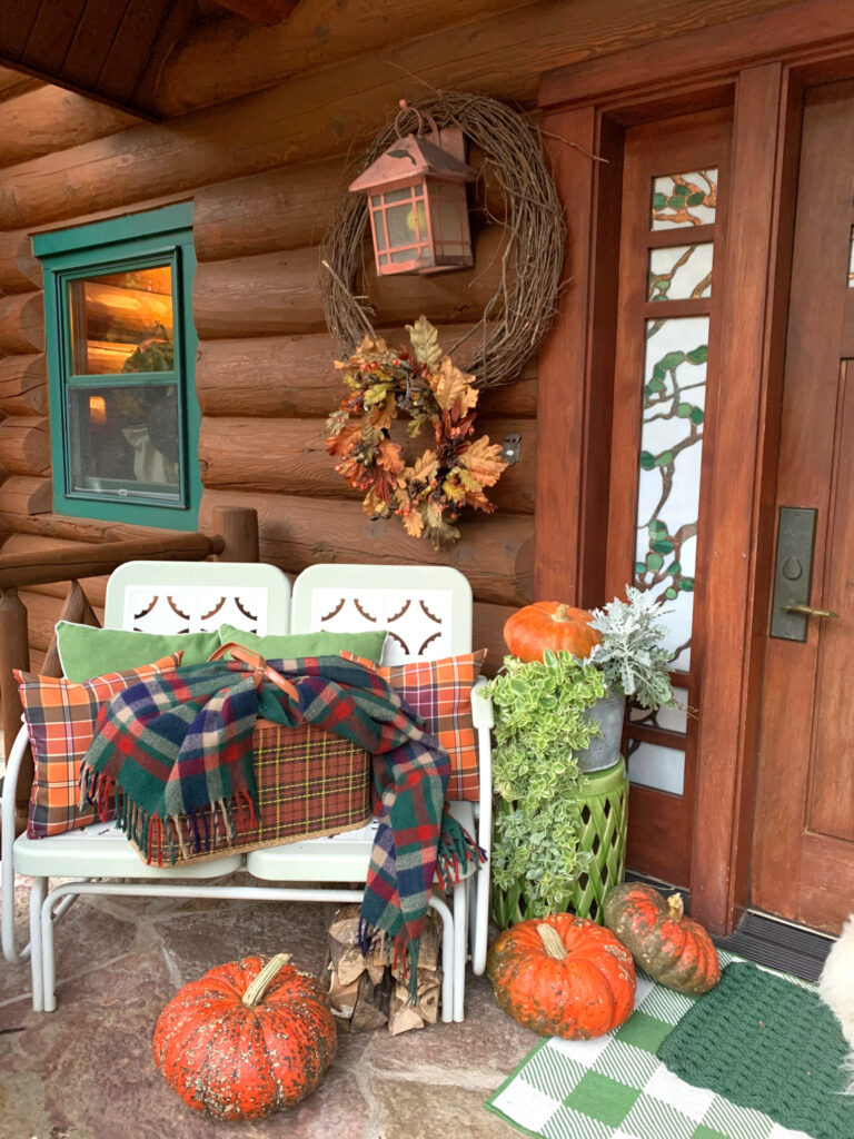 Simple Porch Decor for Fall ~ White Arrows Home