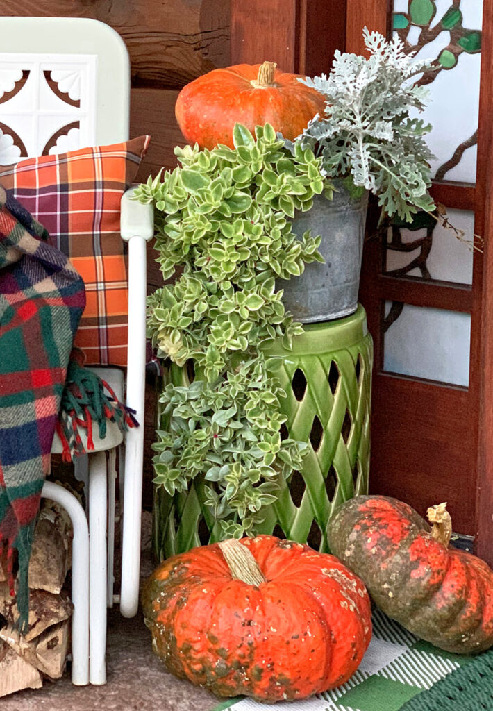 Fall Porch Decor Pumpkins
