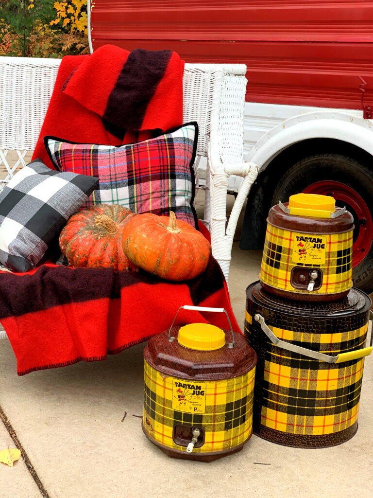 Vintage Camper Plaid Coolers