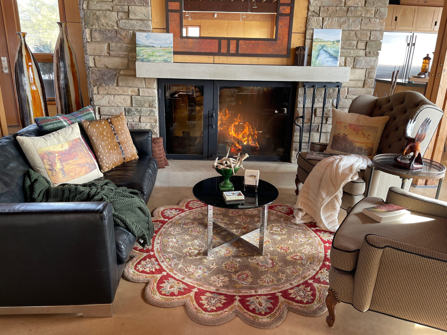 Prairie Style Living Room White Arrows Home
