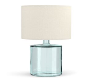 blue glass lamp