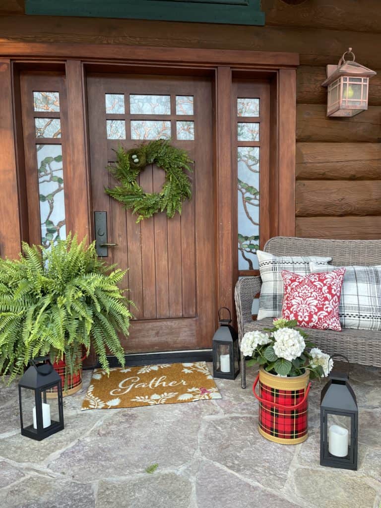 Front Porch Decor at the Cabin