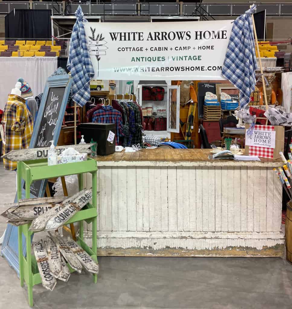The White Arrows Home Booth at The Duluth Junk Hunt.
