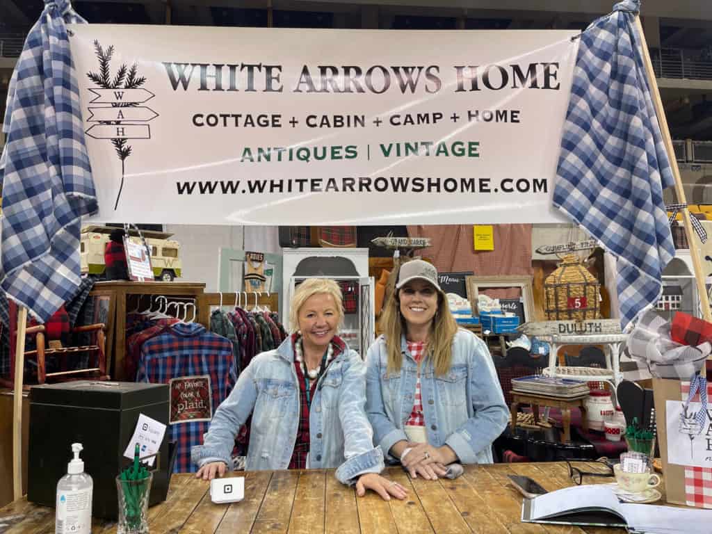 The White Arrows Home Booth at The Duluth Junk Hunt.