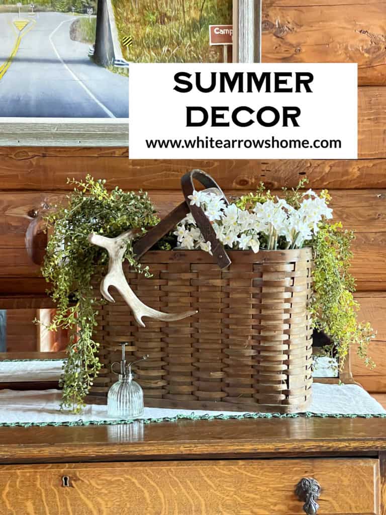 Rustic Basket Summer Decor