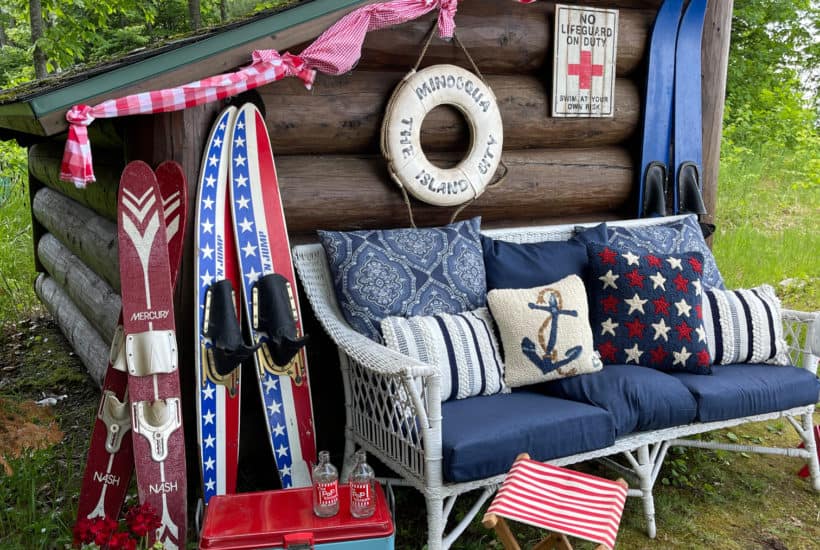 Patriotic Shed Decor