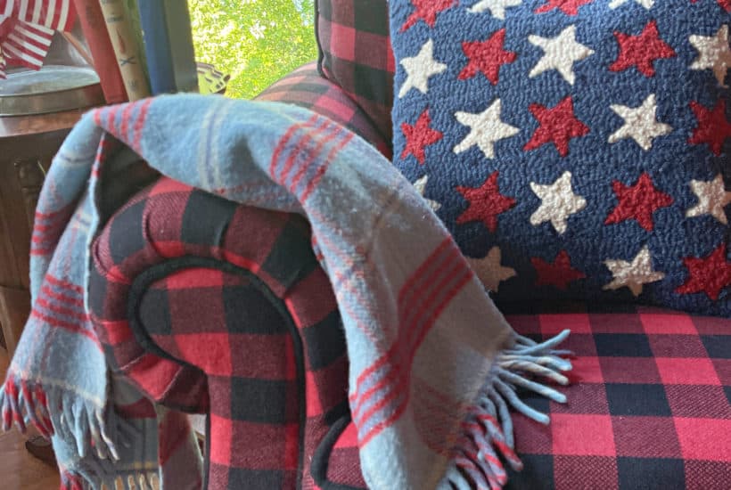 Buffalo plaid and patriotic decor
