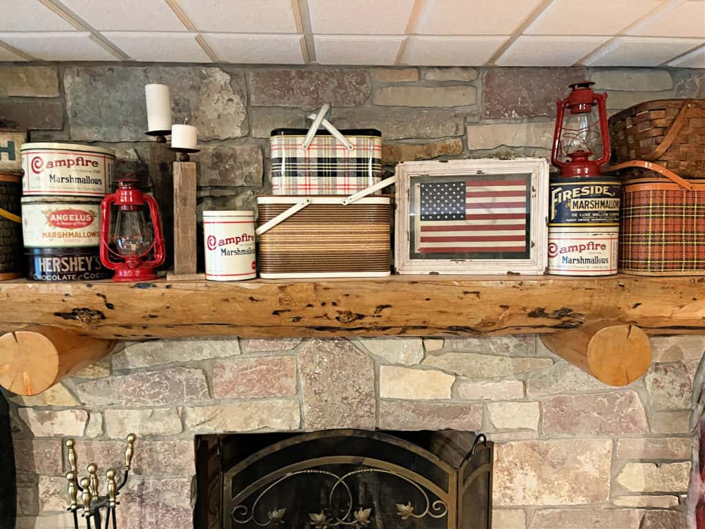 Cabin Mantel Decor