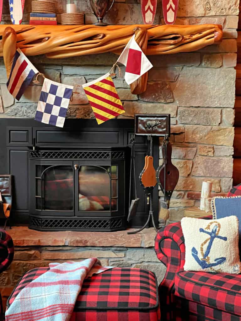 Cabin Summer Mantel Decor