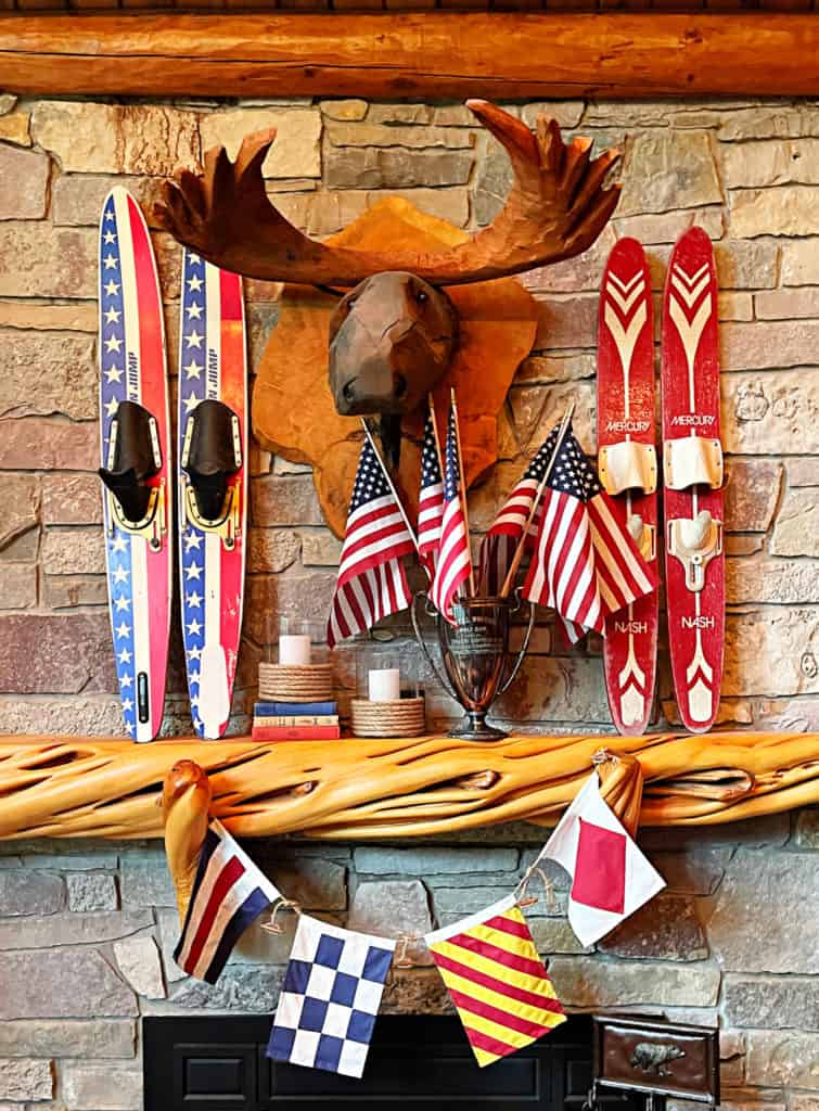 Patriotic Mantel- White Arrows Home