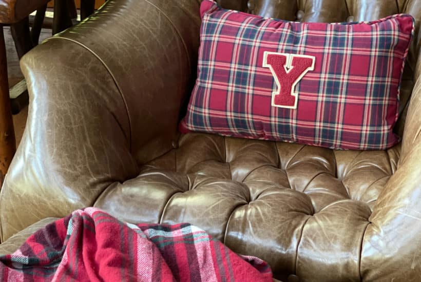 Varsity Letter Pillow- White Arrows Home