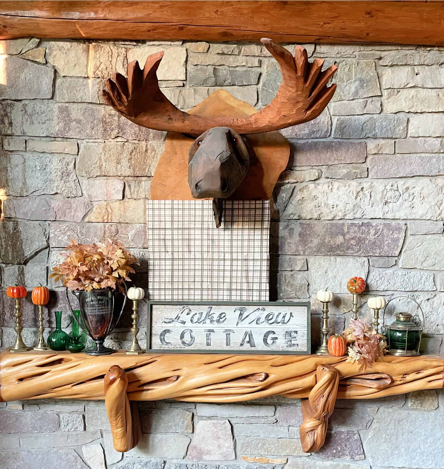 Seven Steps to a Gorgeous Fall Mantel ~ White Arrows Home