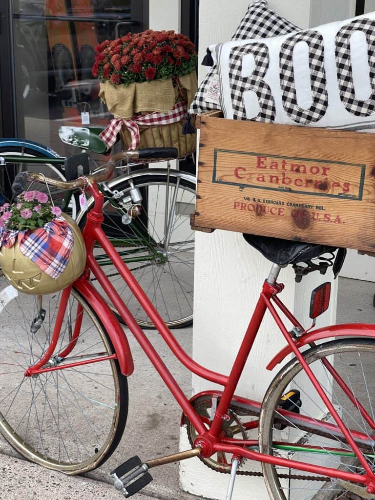 Vintage Bike Decor at White Arrows Home