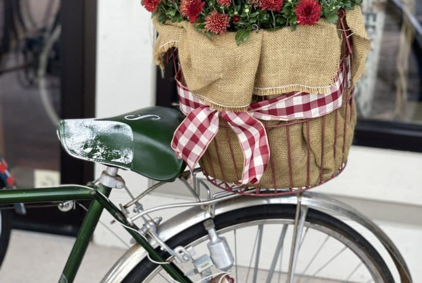 Vintage Bike Decor at White Arrows Home