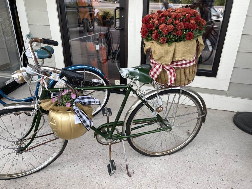 Vintage Bike Decor at White Arrows Home