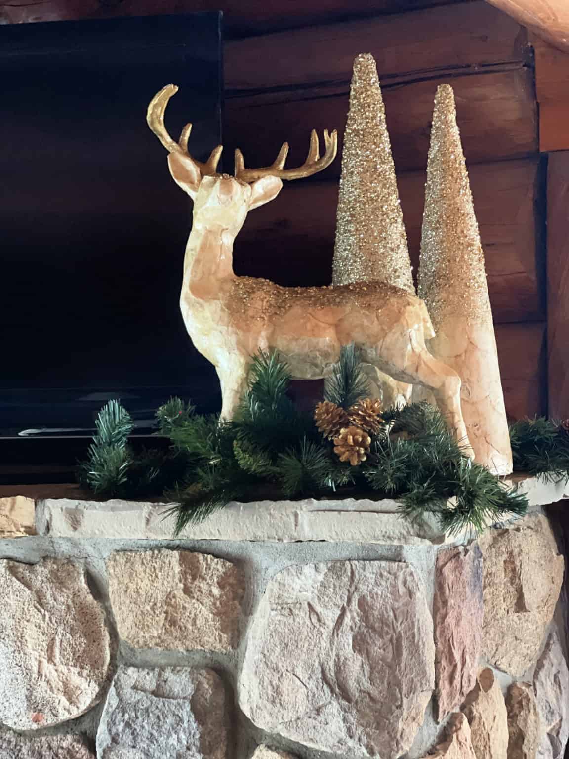 Bedroom Decor For Winter Warmth White Arrows Home   Mantel Deer 1152x1536 