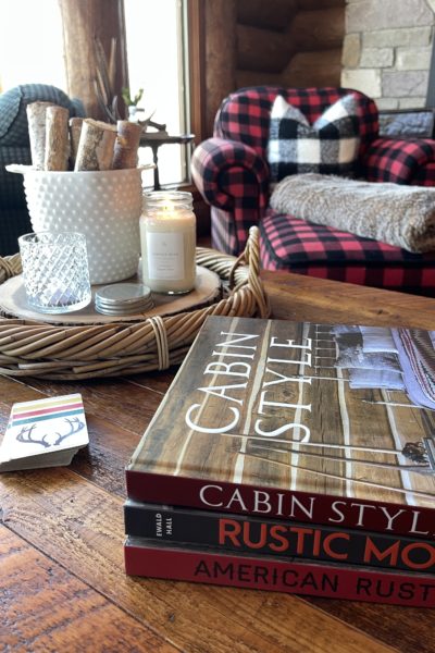 Winter Cabin Coffee Table Decor
