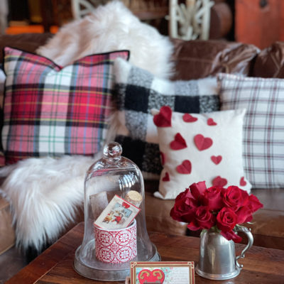 Valentine Decor Vintage Card Cloche