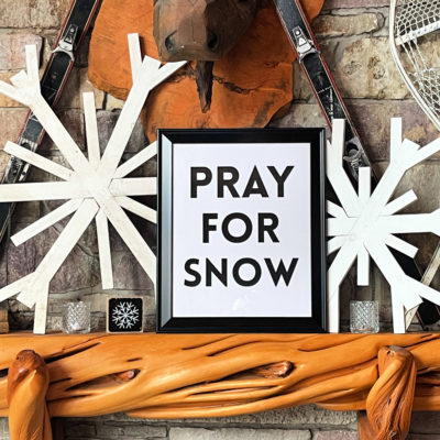Winter Mantel Inspired by Snow Days