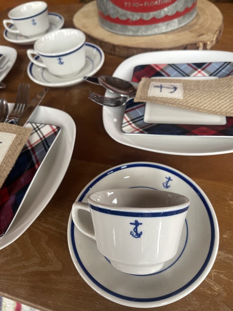US Navy Nautical Anchor Dishes