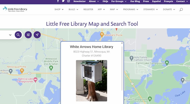Little Free Library White Arrows Home