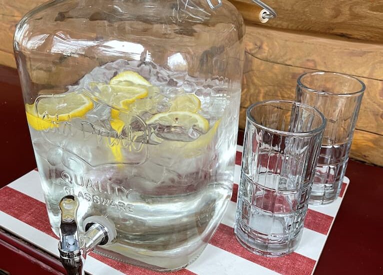 Staying Hydrated Lemon Water Decanter