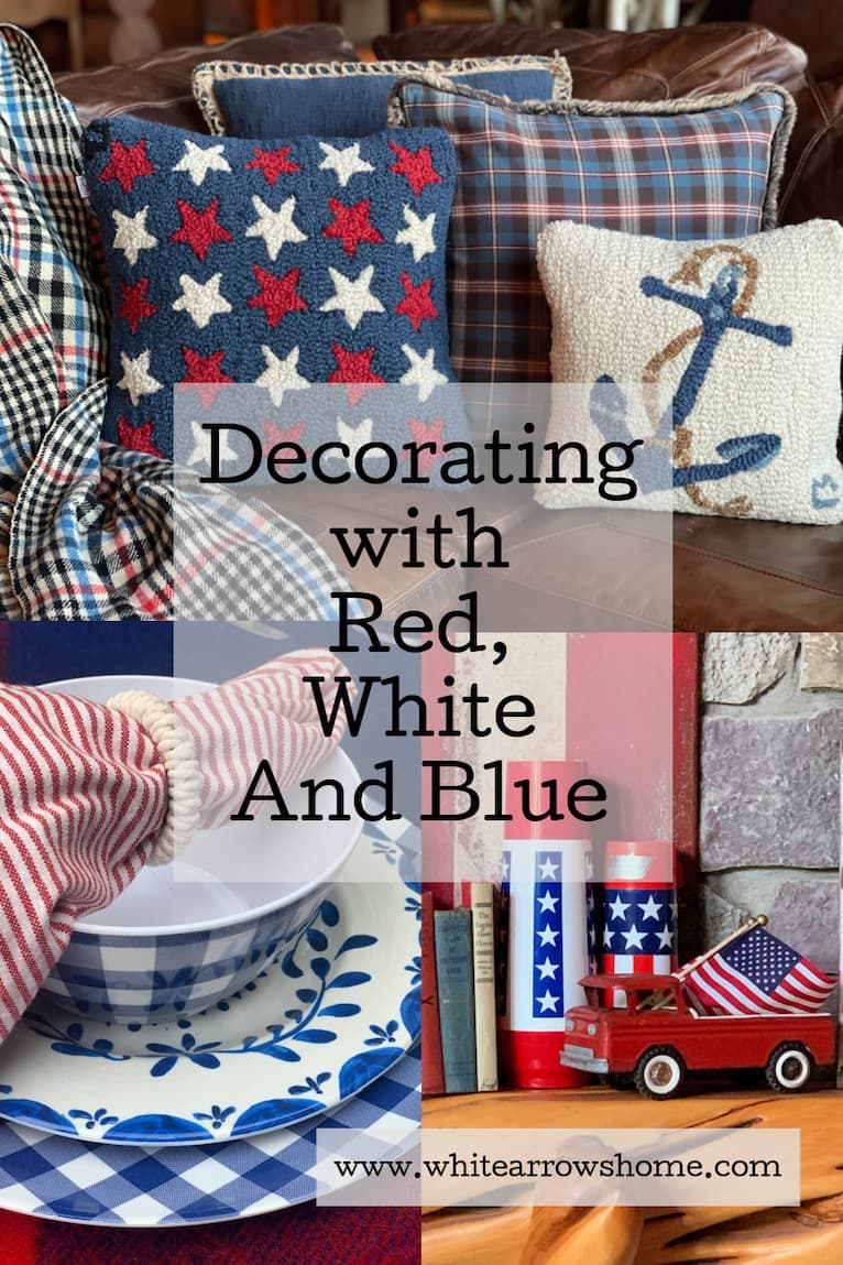 Decorating With Red, White and Blue ~ White Arrows Home
