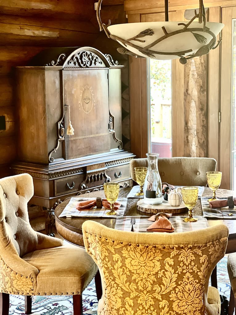 Fall Breakfast Room Dining Room Cabin