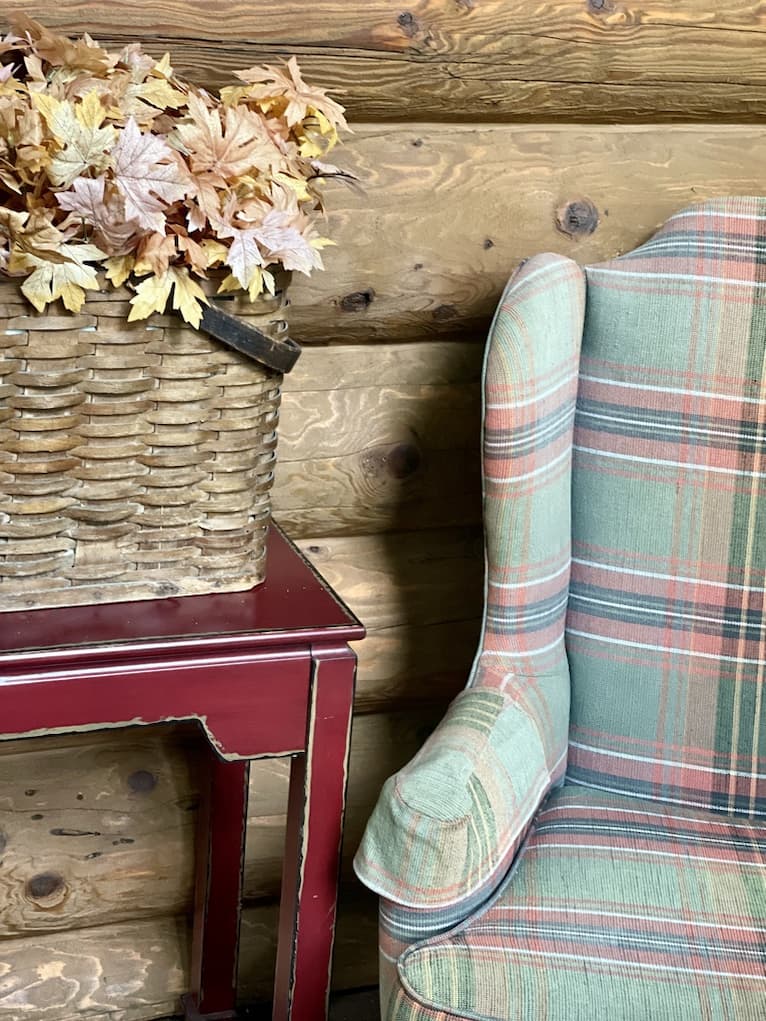 Fall Decor Plaid Chair