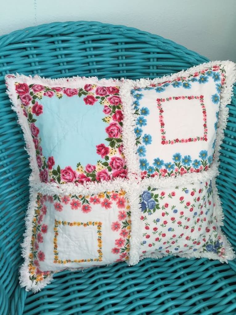 How to Make Throw Pillows From a Quilt or Vintage Handkerchief